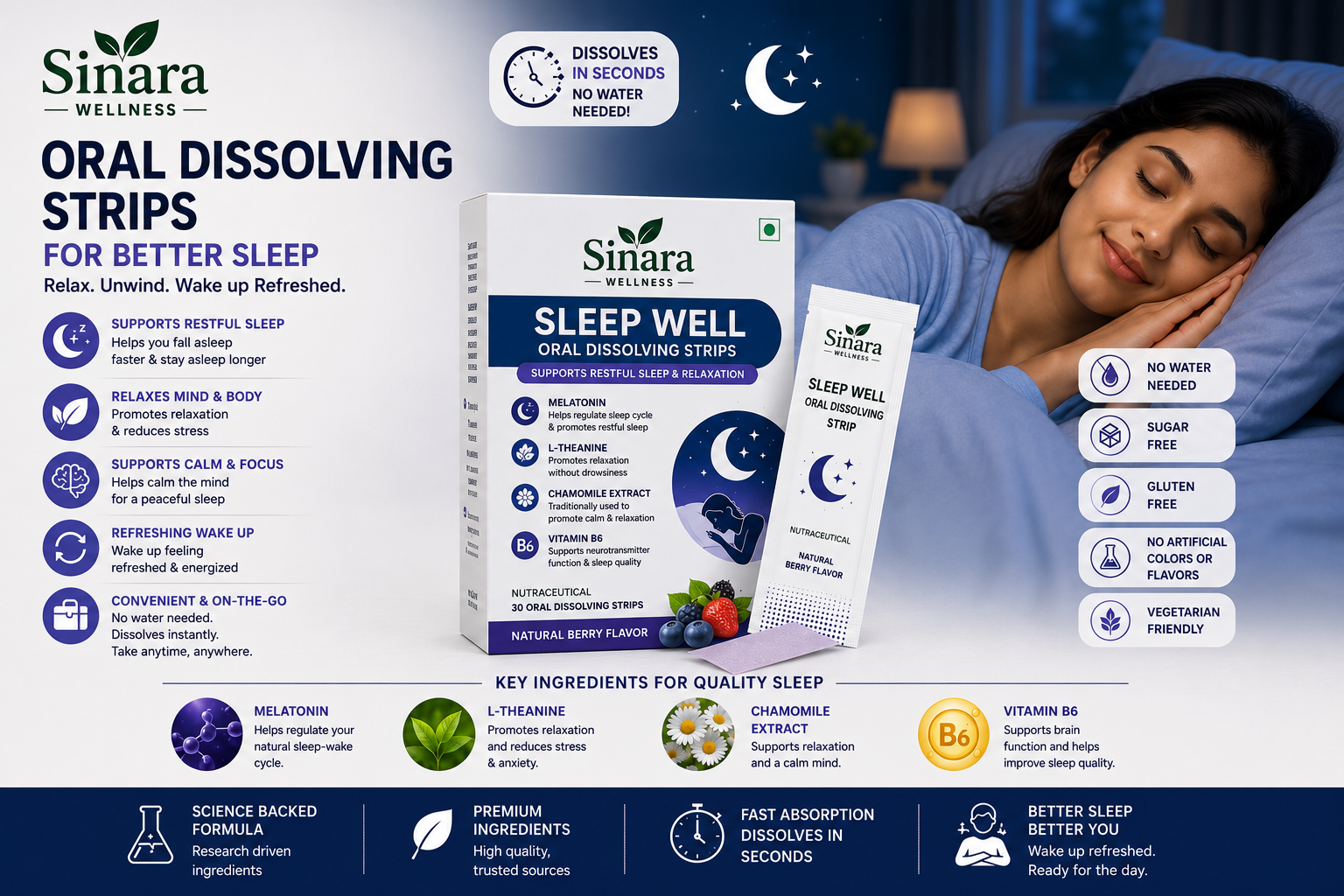 Sleep Well Oral Dissolving Strips